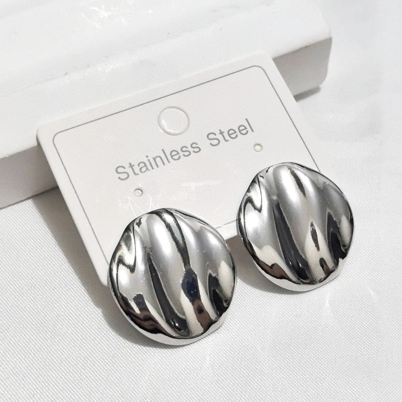 Aretes inox chapado 373