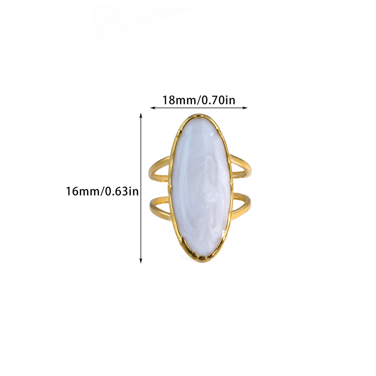 Anillos inox chapado 280