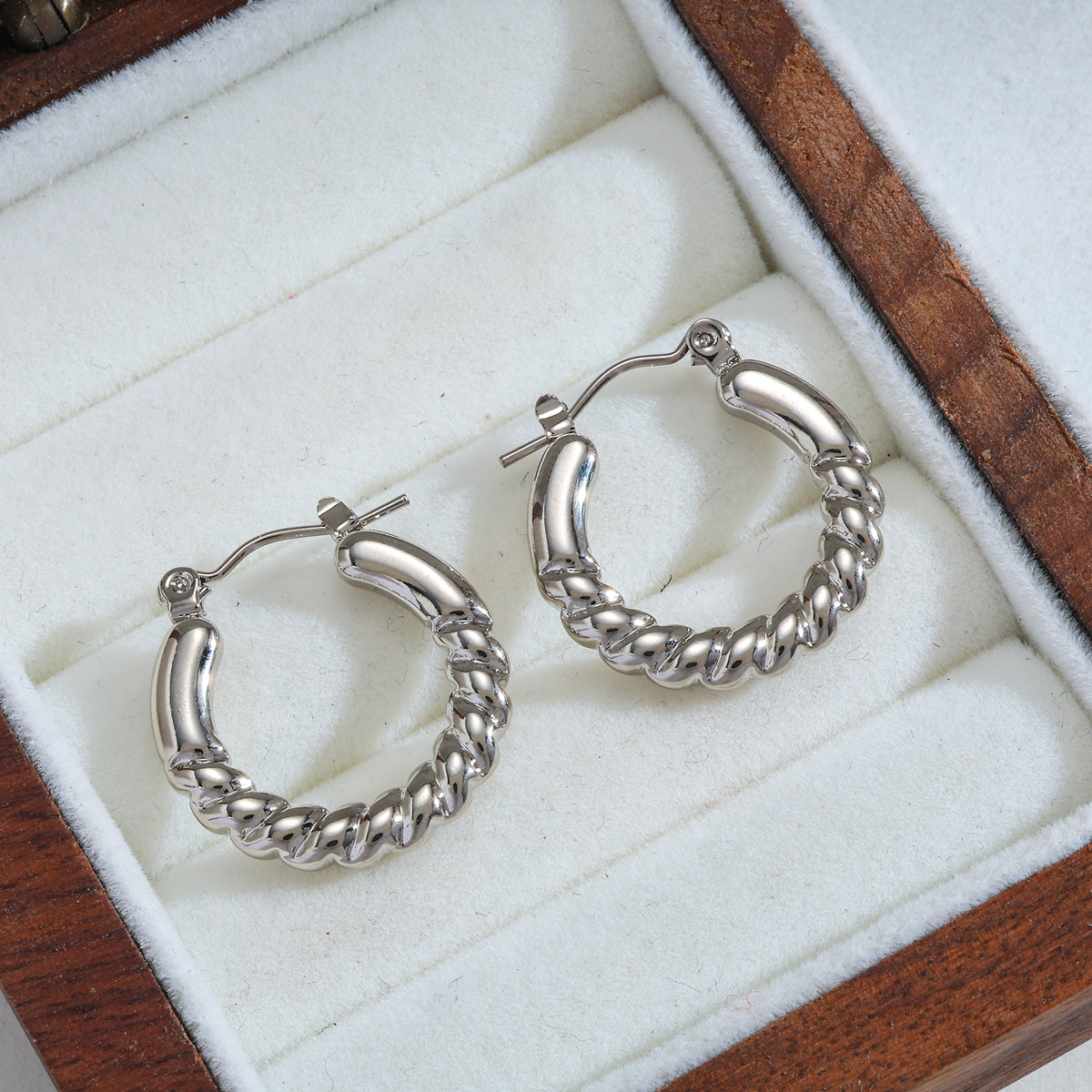 Aretes inox chapado 505