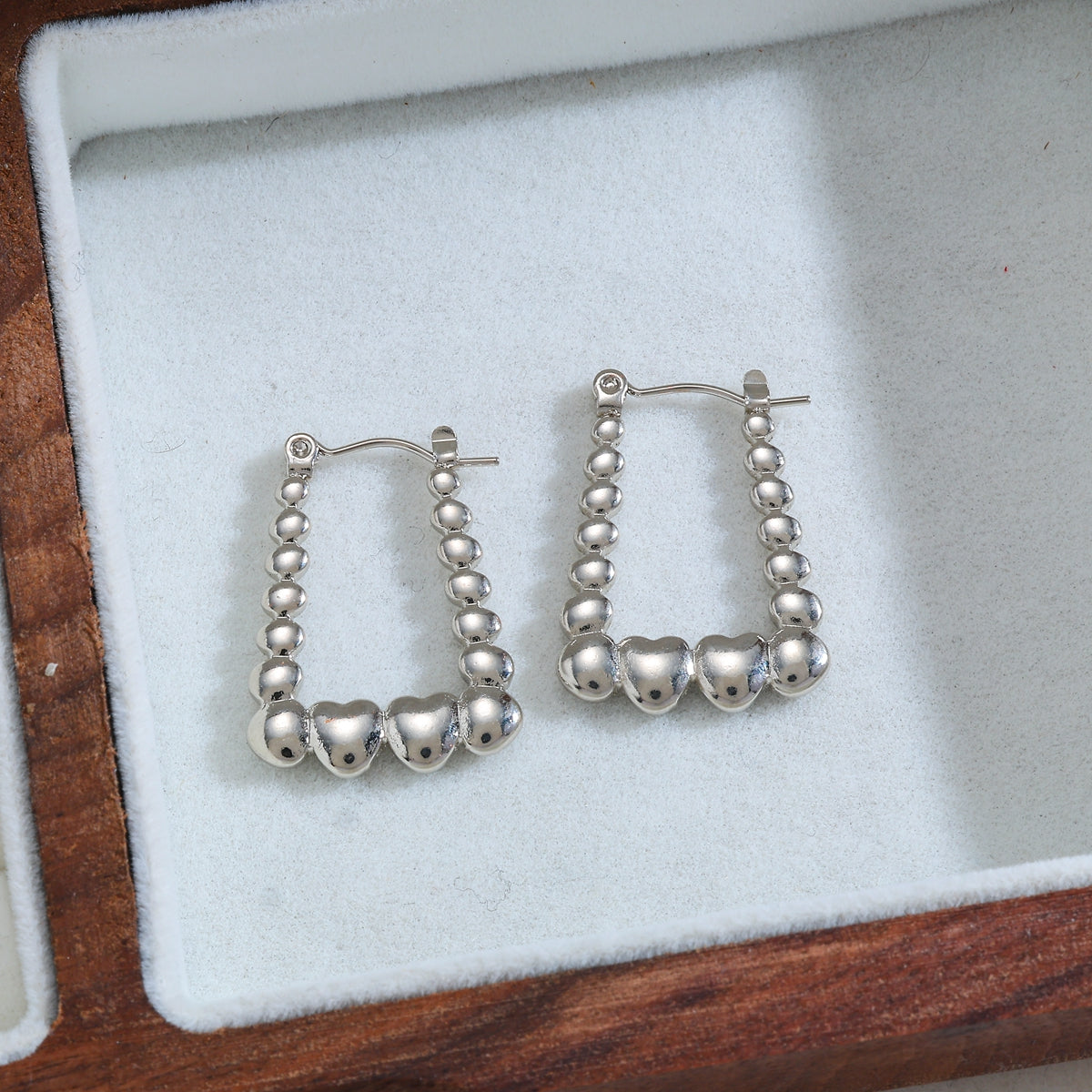 Aretes inox chapado 8