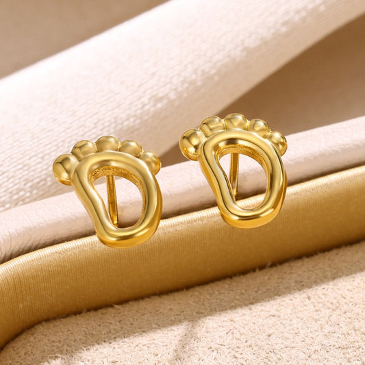 Aretes inox chapado 35