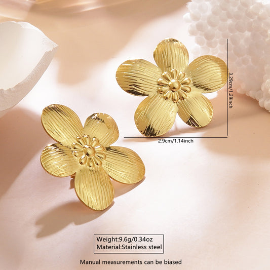 Aretes inox chapado 48