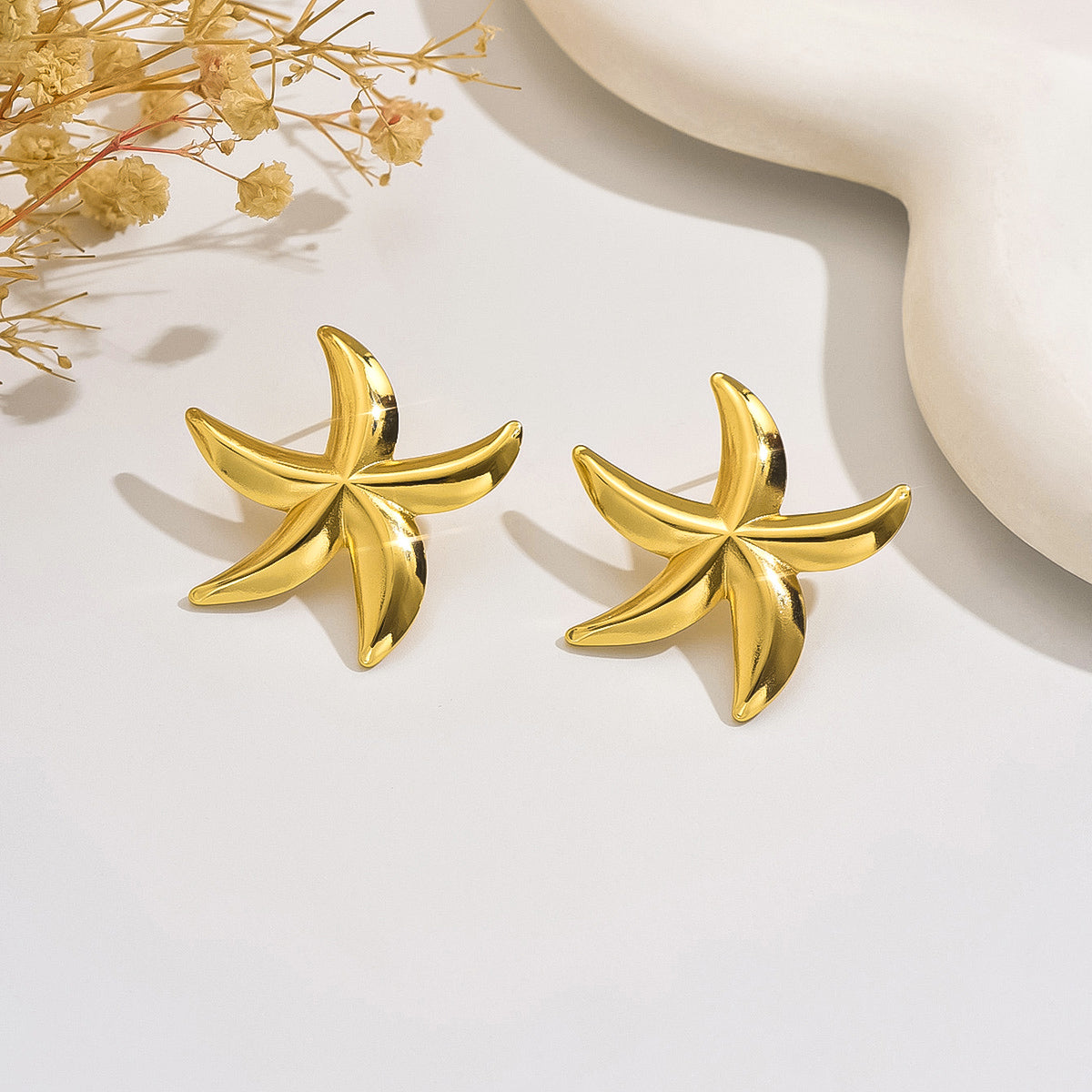 Aretes inox, chapado 106