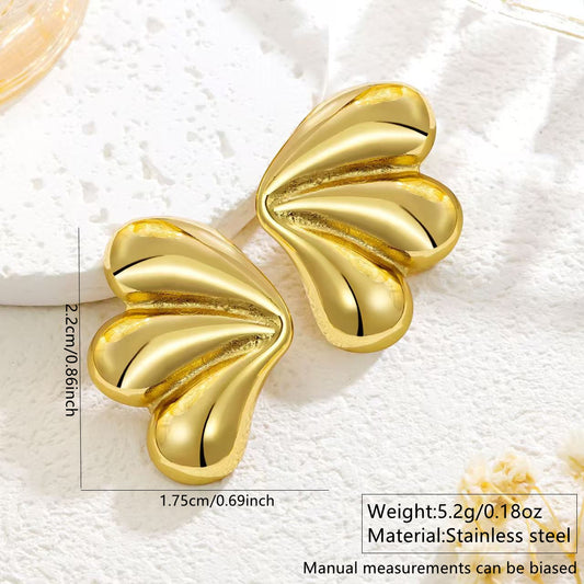 Aretes inox chapado 52