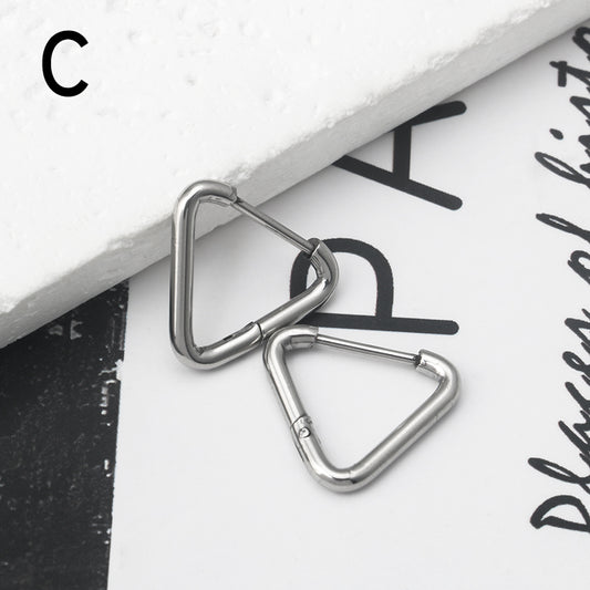 Aretes inox, chapado 104