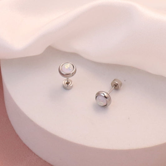 Aretes inox, chapado 118