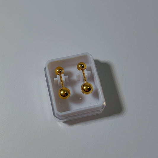 Aretes inox, chapado 80