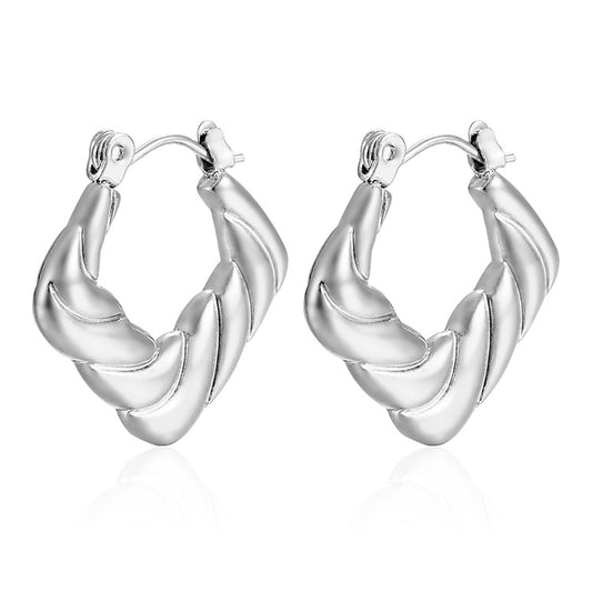 Aretes inox chapado 6