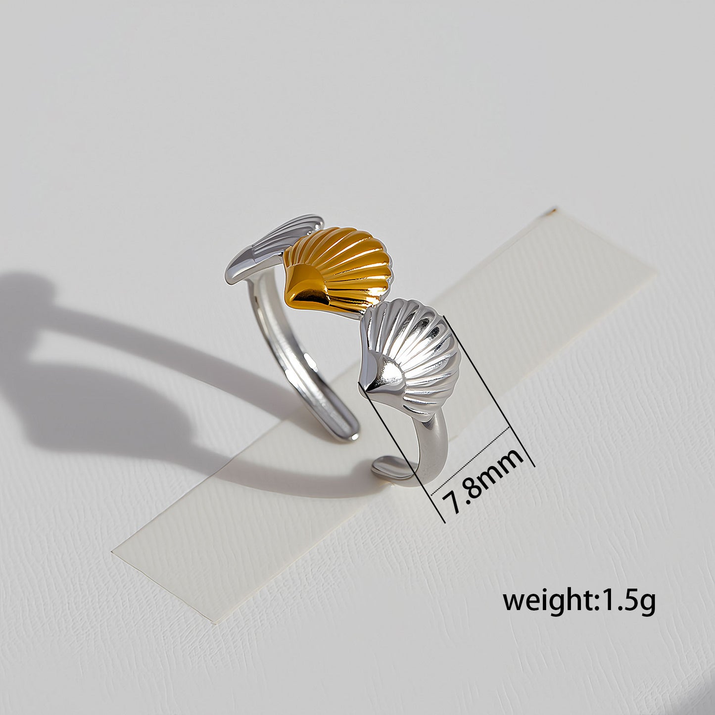 Anillo inox chapado 45