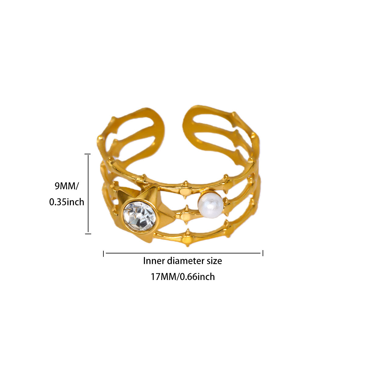 Anillo inox chapado 155