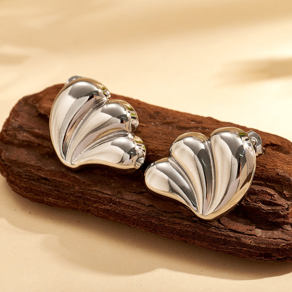 Aretes inox chapado 377