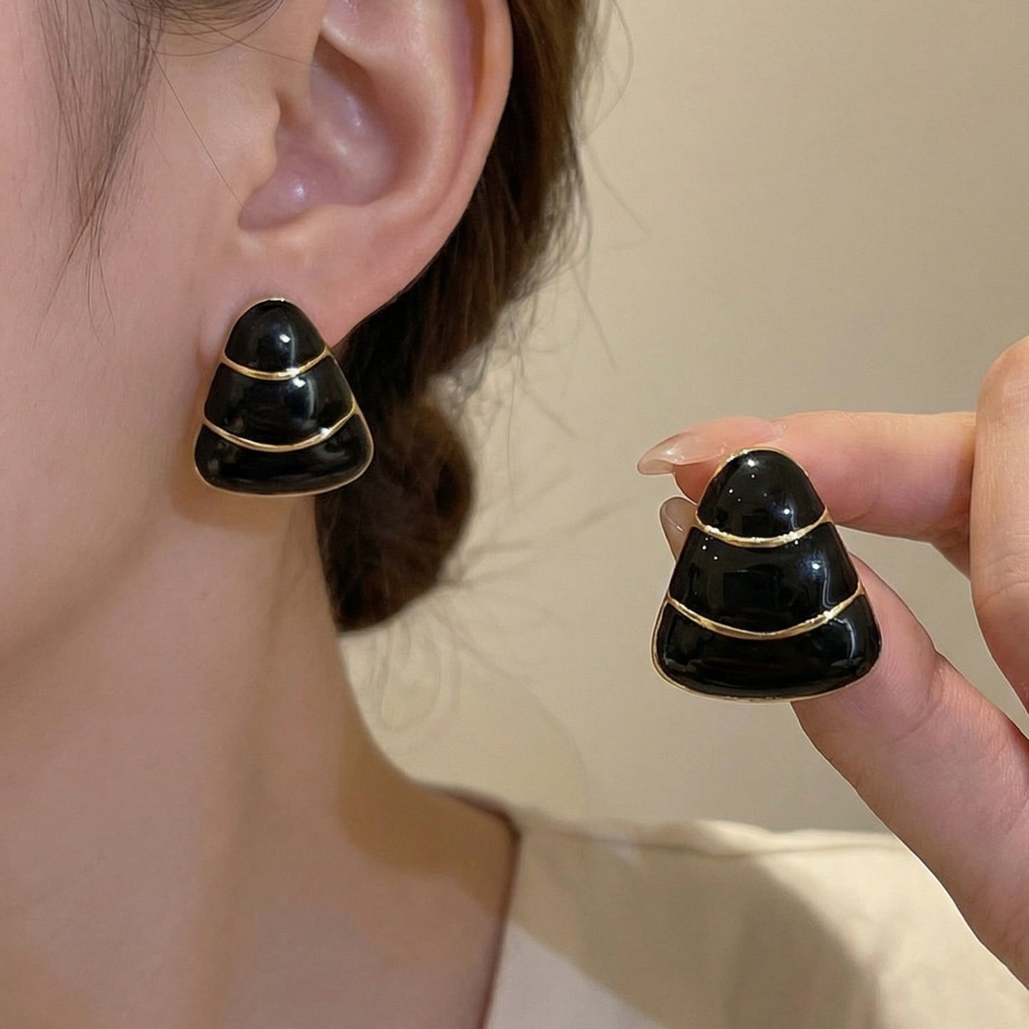 Aretes inox chapado 236