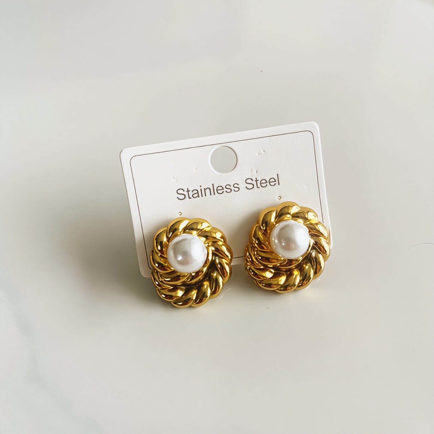 Aretes inox chapado 307