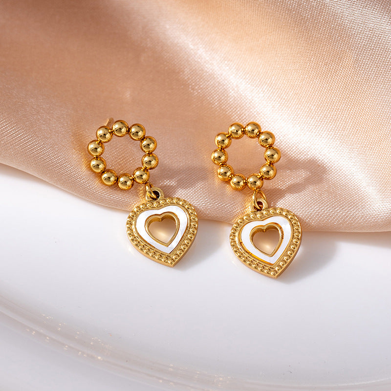 Aretes inox chapado 413