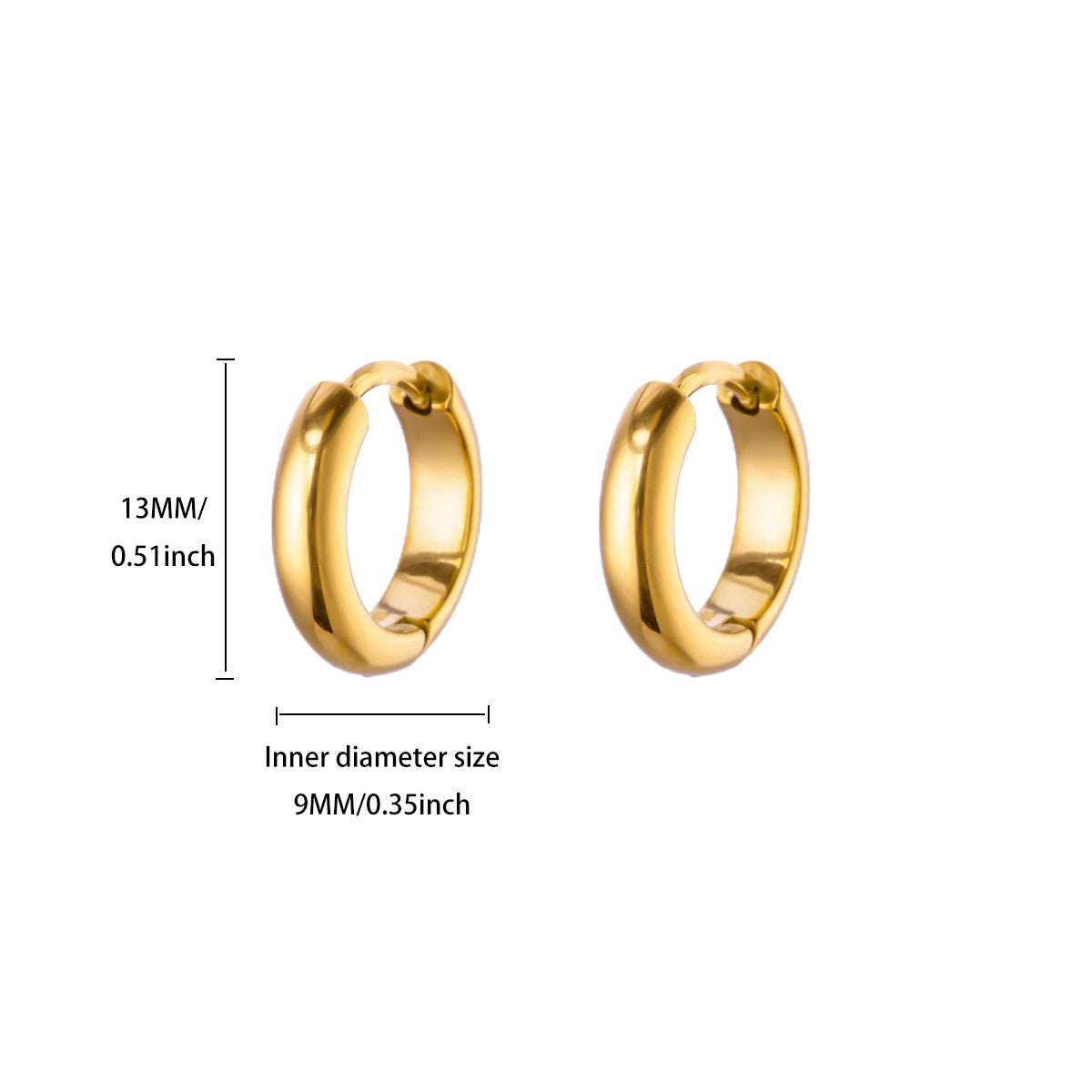 Aretes inox chapado 447