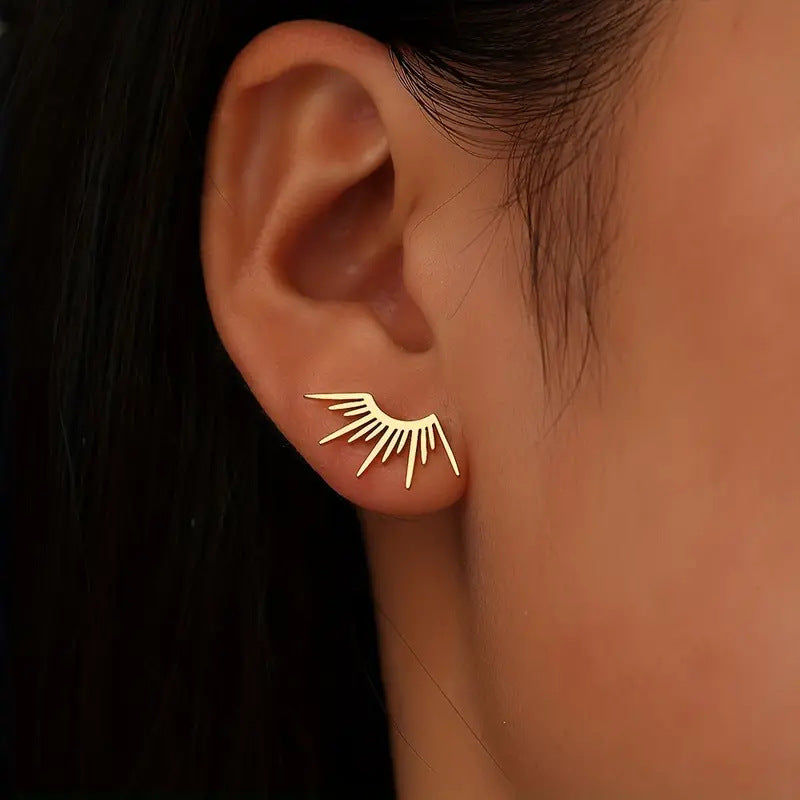Aretes inox chapado 509