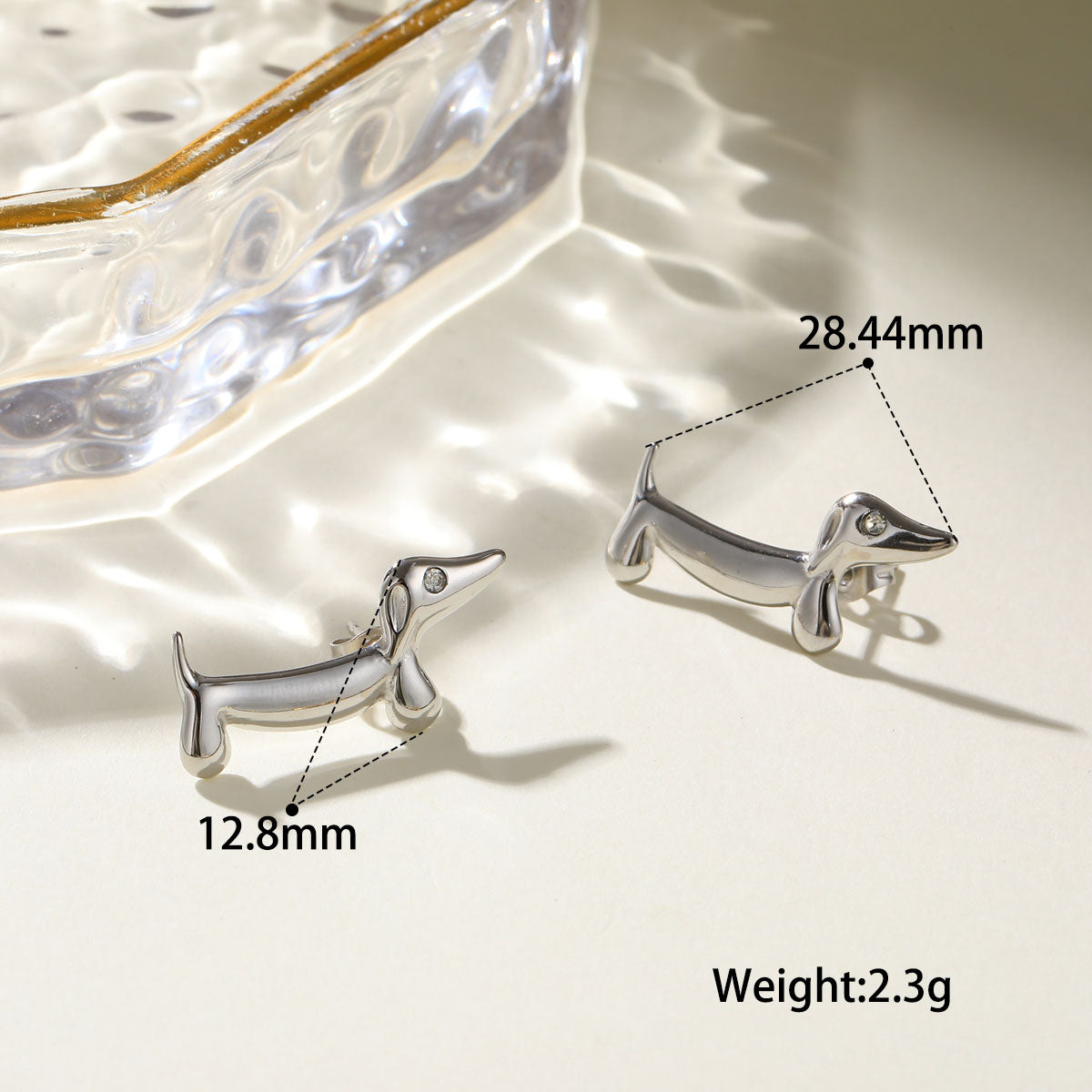 Aretes inox chapado 510
