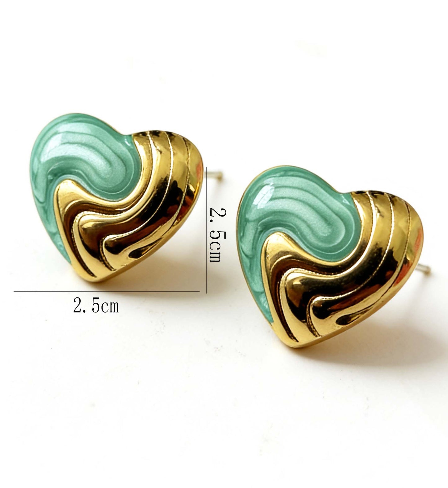 Aretes inox chapado 416