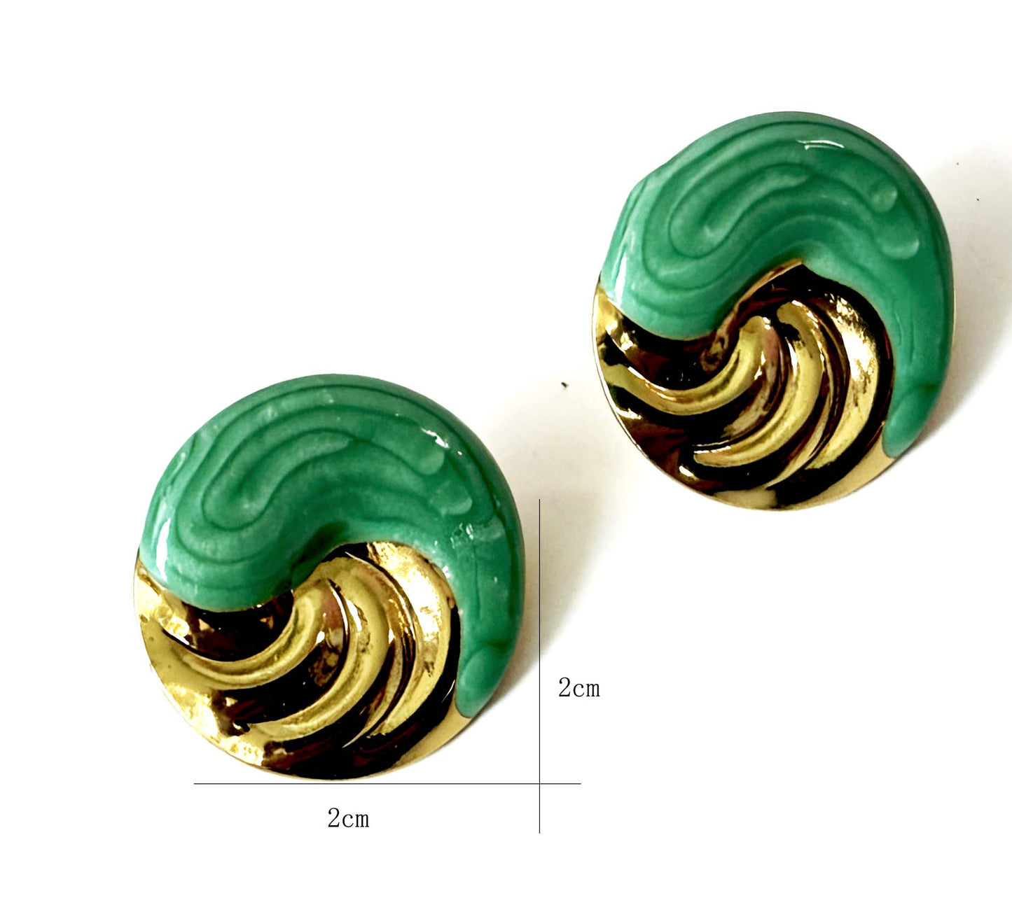 Aretes inox chapado 381