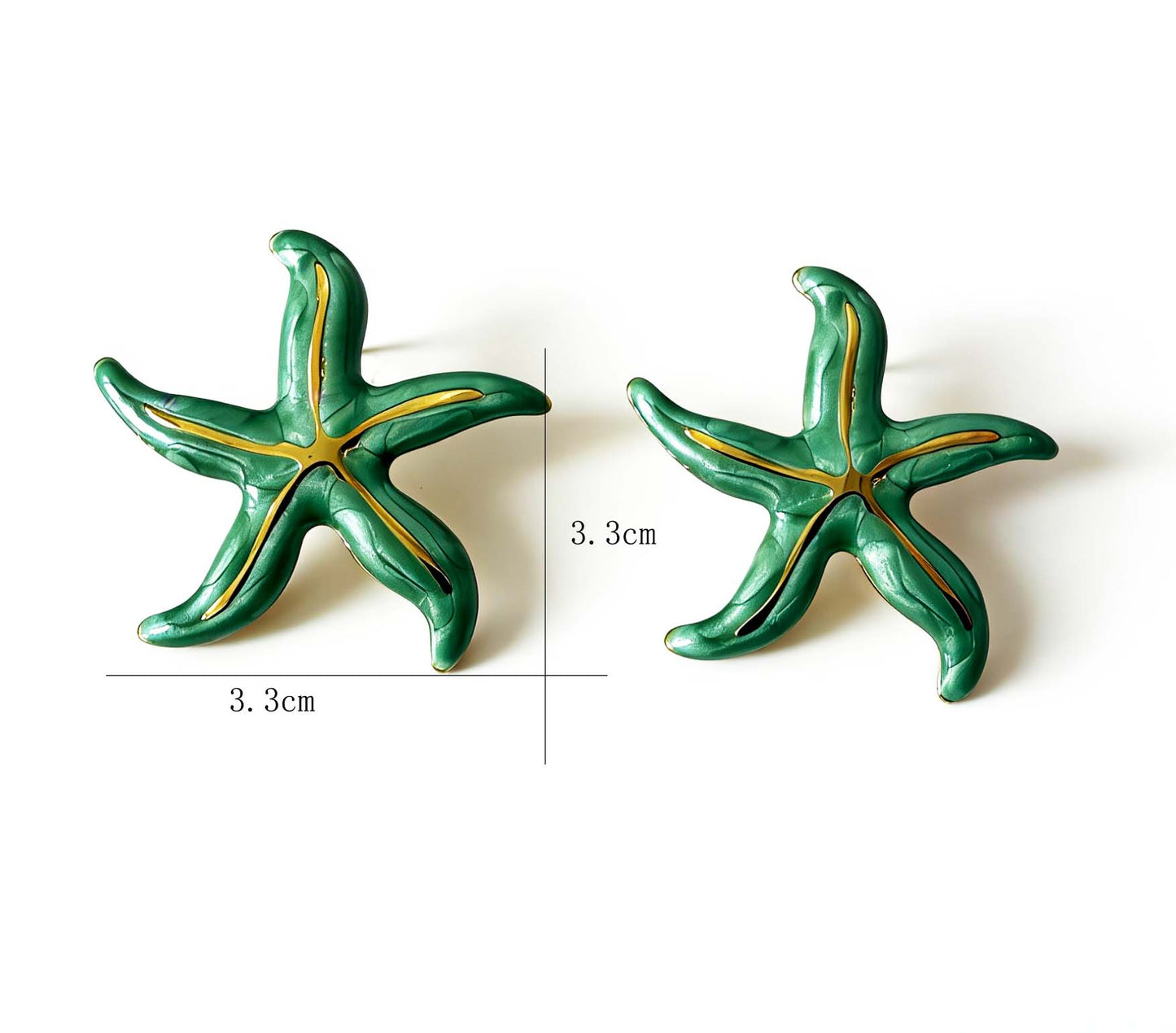Aretes inox chapado 382