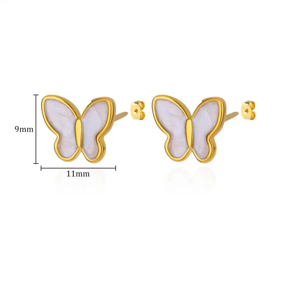 Aretes inox chapado 196