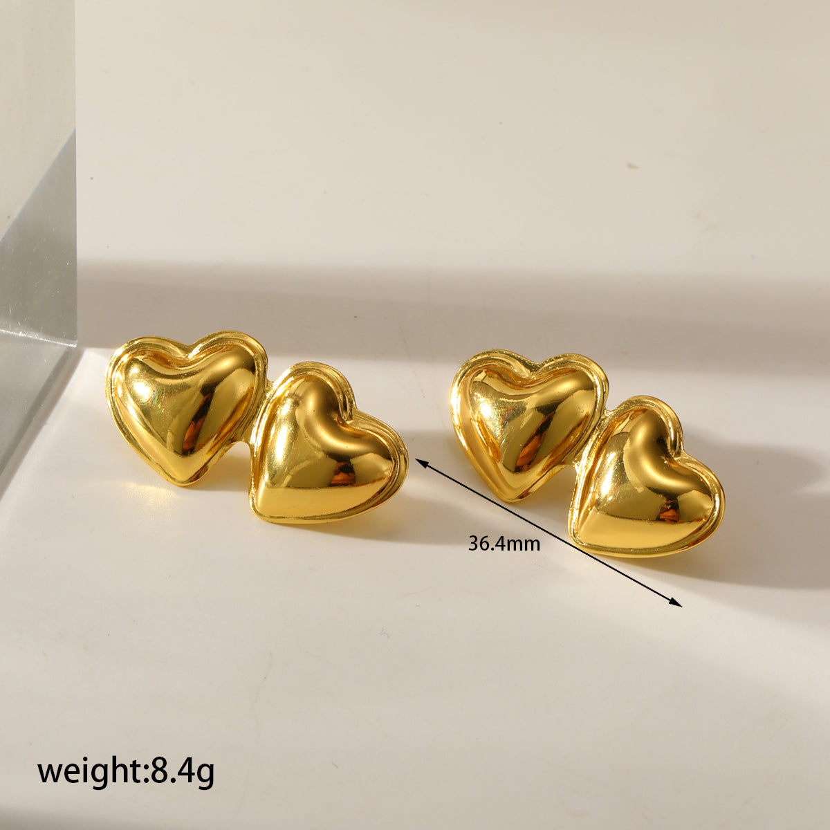 Aretes inox chapado 319