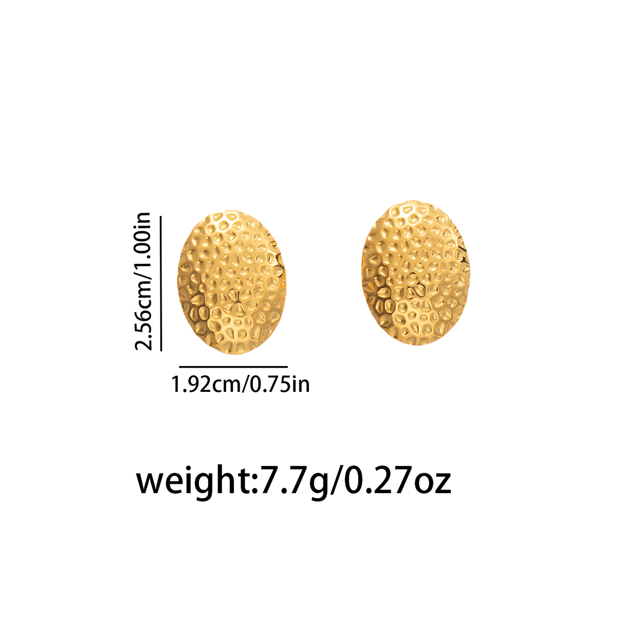 Aretes inox chapado 516