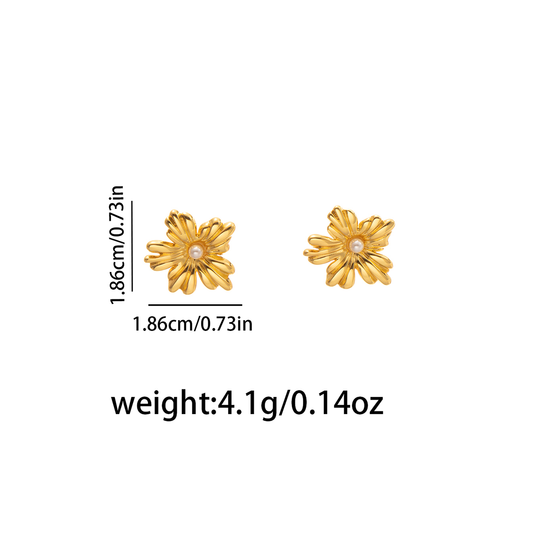 Aretes inox chapado 517