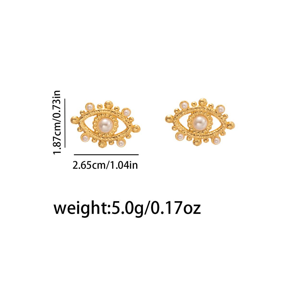 Aretes inox chapado 384