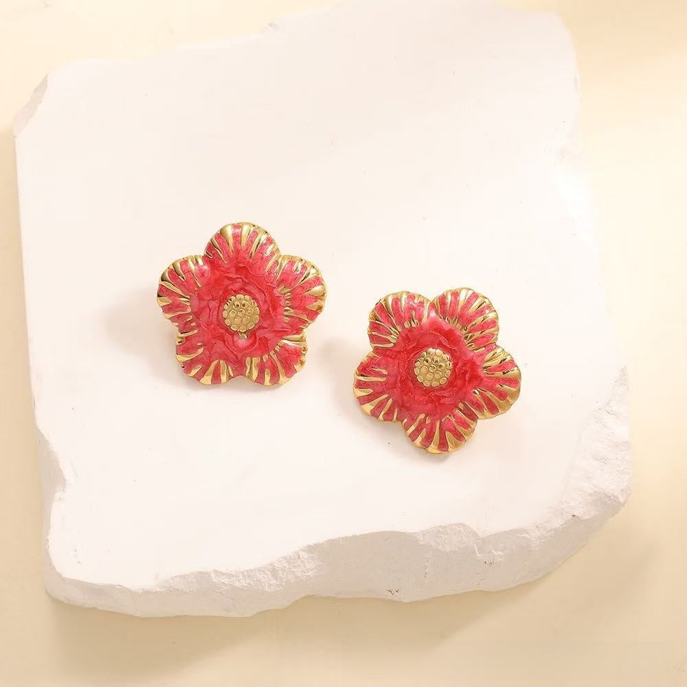 Aretes inox chapado 338