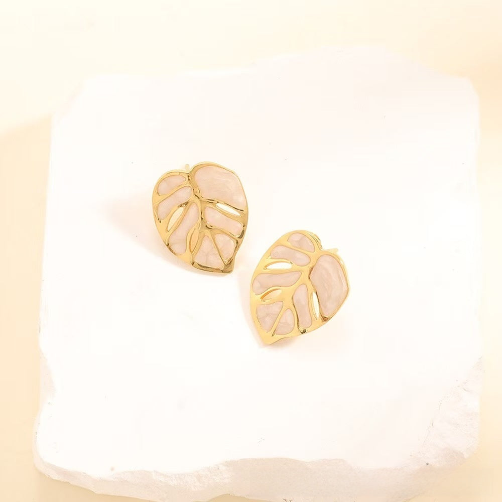 Aretes inox chapado 339