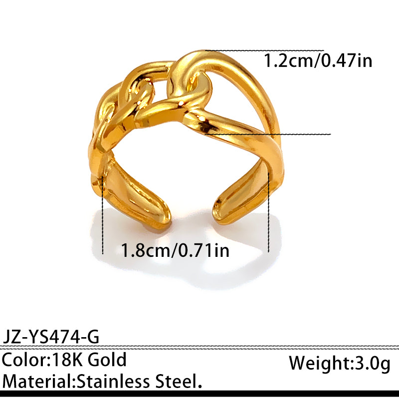 Anillos inox chapado 239