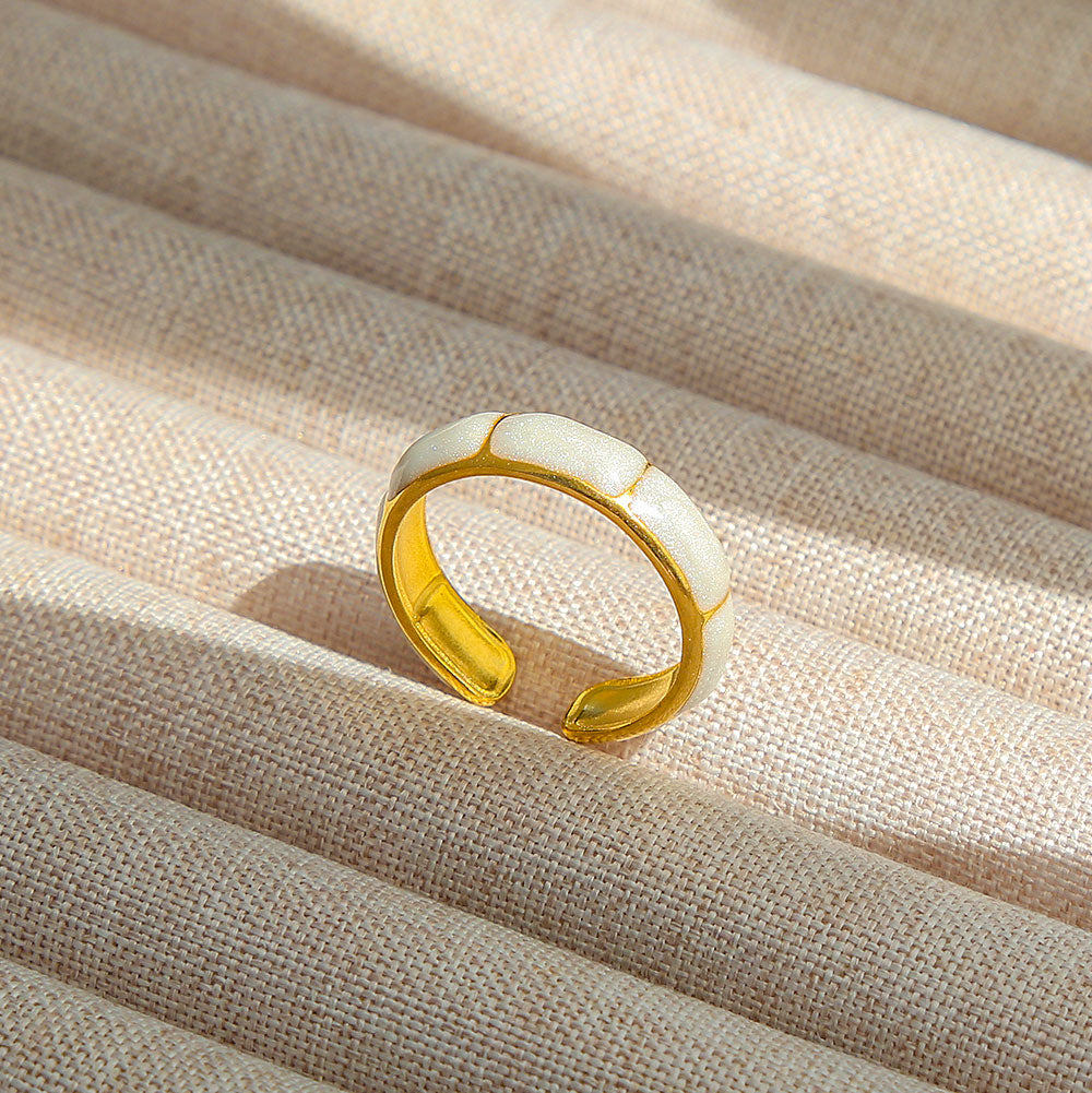 Anillo inox, chapado 66