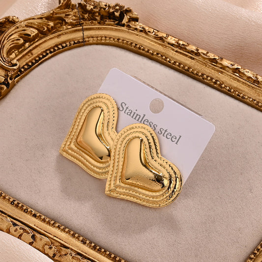 Aretes inox, chapado 266