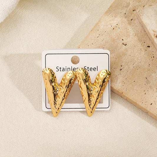 Aretes inox, chapado 73