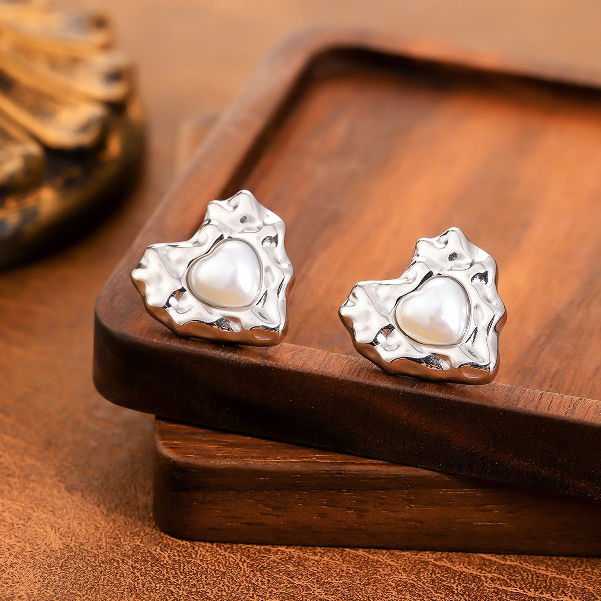 Aretes inox, chapado 154