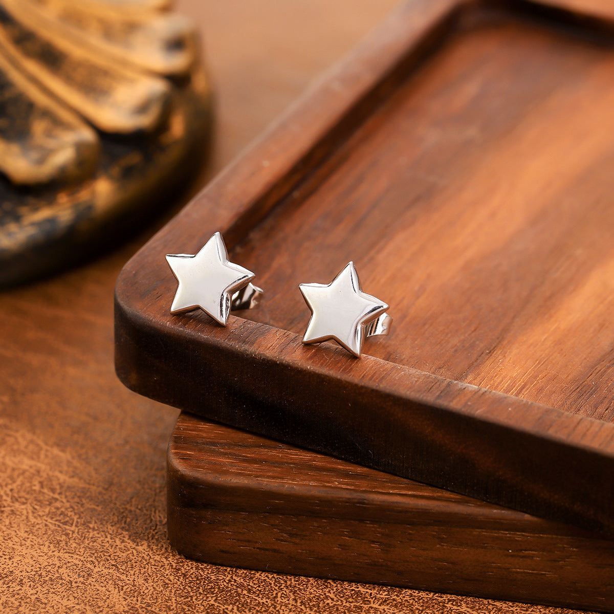 Aretes inox, chapado 158