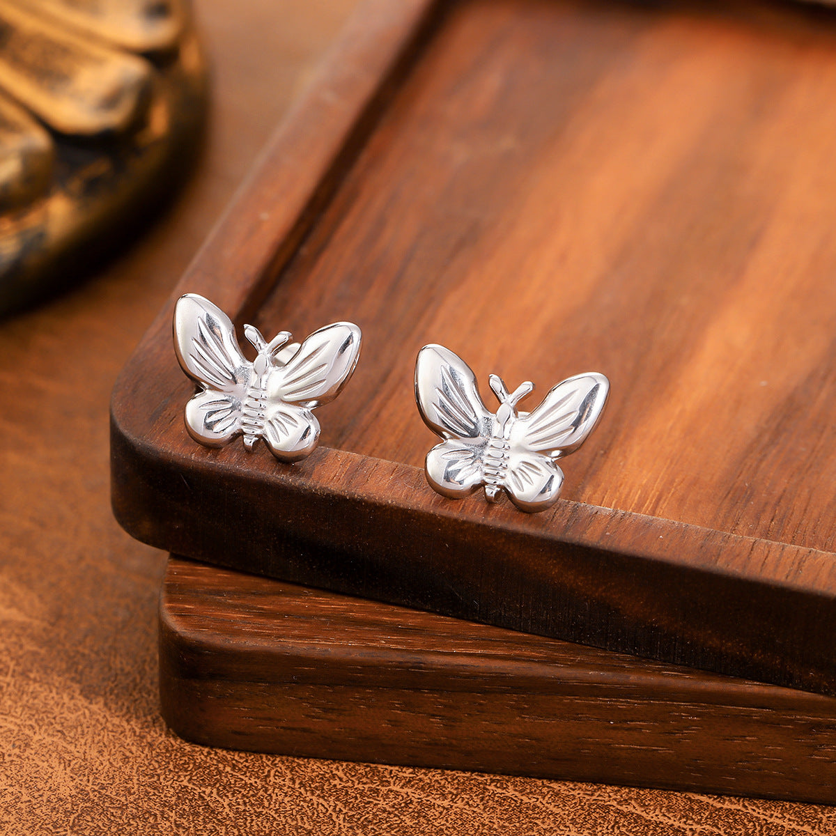 Aretes inox, chapado 162