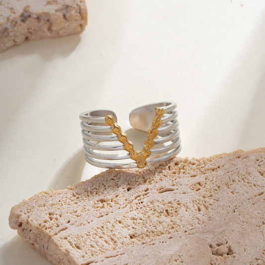 Anillo inox, chapado 108