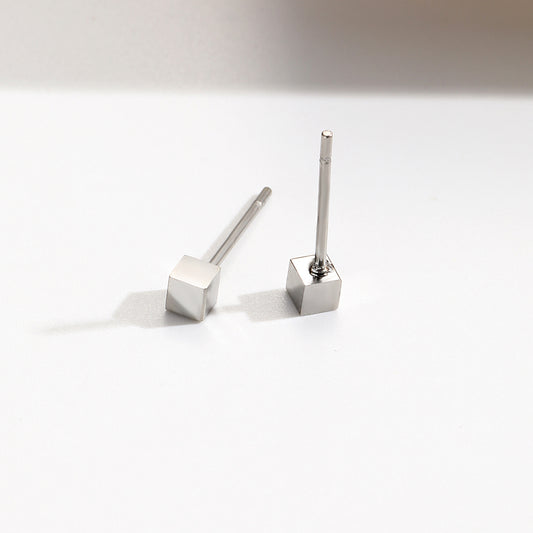 Aretes inox, chapado 50