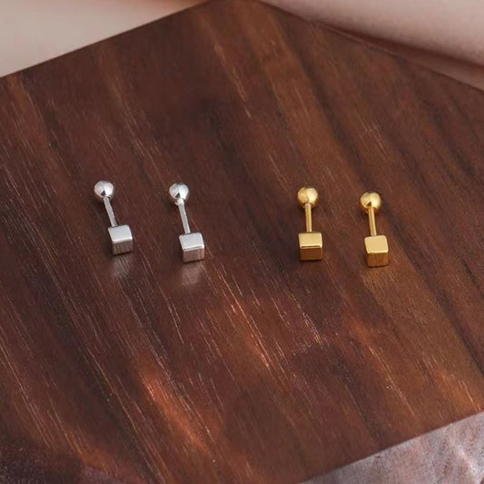 Aretes inox, chapado 550