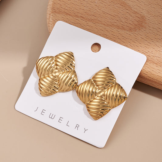 Aretes inox, chapado 109