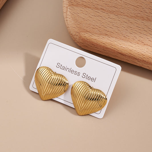 Aretes inox, chapado 110