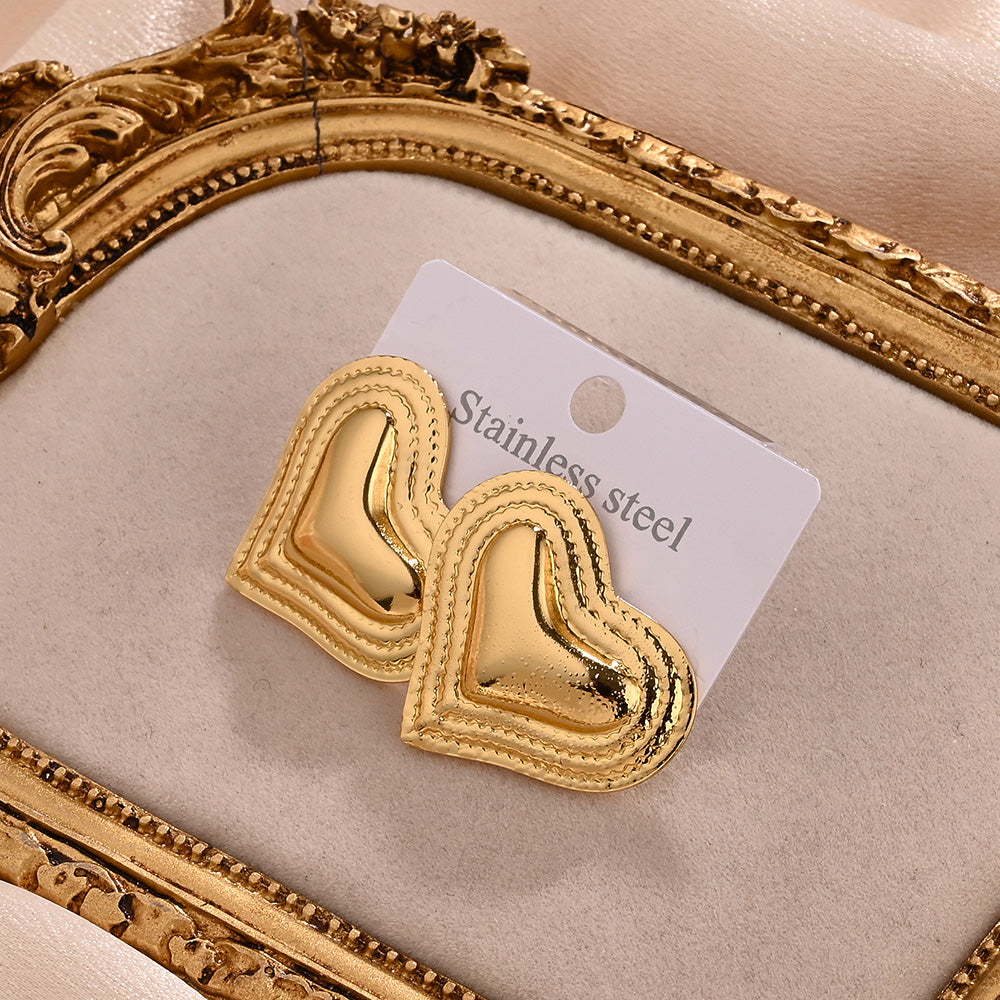 Aretes inox, chapado 113