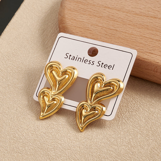 Aretes inox, chapado 261