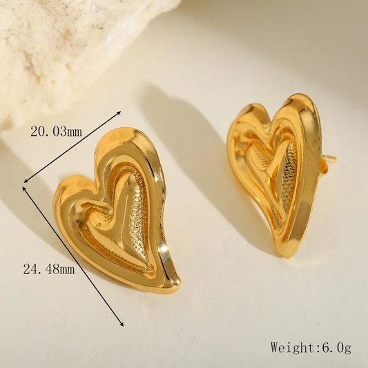 Aretes inox, chapado 255