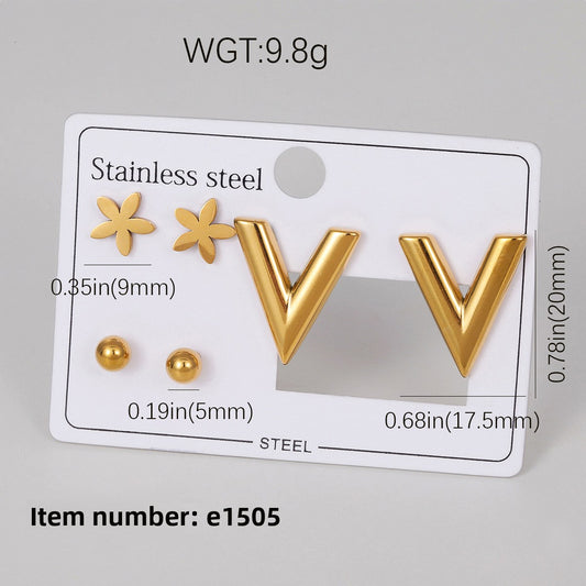 Aretes inox, chapado 275