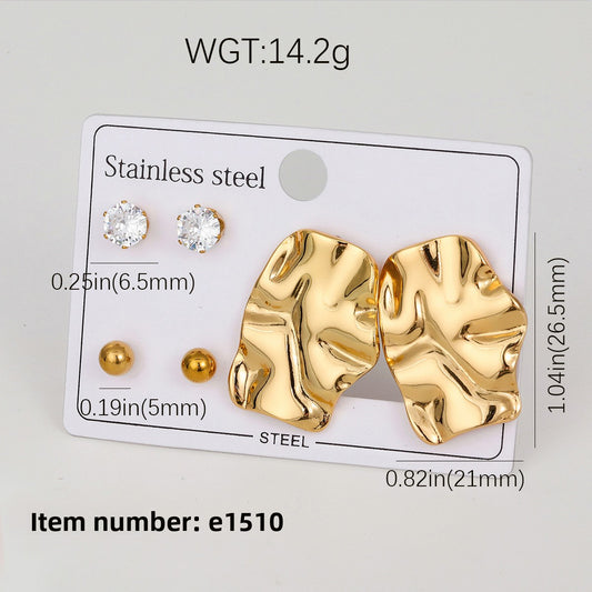 Aretes inox, chapado 272