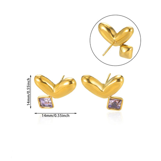 Aretes inox, chapado 249