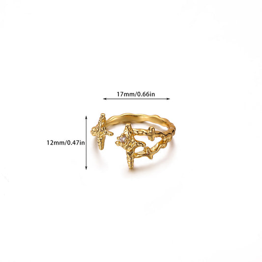 Anillo inox, chapado 96